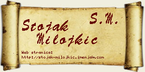 Stojak Milojkić vizit kartica